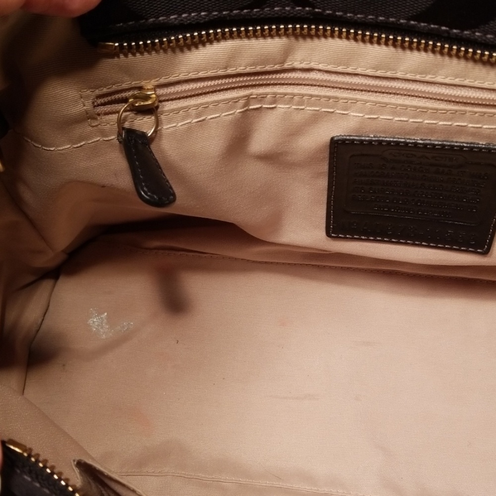 Coach "Rare" Madeline black canvas/leather bag - Picture 7 of 8